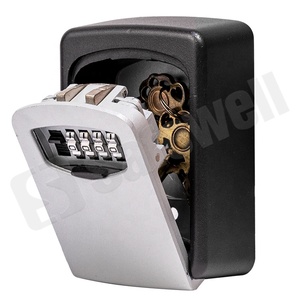 Safewell Wall Mounted Portable Key Lock Box Key Storage Box Key Safe Combination Lock Box