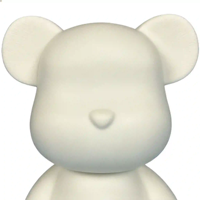 Kit DIY Ours Fluide Personnalisé en Résine Blanche, Figurine Faite Main avec Peintures Acryliques, Vente en Gros OEM, Décoration Maison, Jouet Artistique