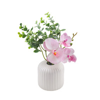 Tizen Delphinium bunga buatan Hyacinth, bunga Lily Violet, pot nyata sentuhan lateks Delphinium Ajacis dekorasi pernikahan