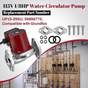Pompe de circulation d'eau chaude Dewinston Up15-29Su 115V 0.13Hp en acier inoxydable pour systèmes de chauffage solaire hydronique radiant - Product Image 2