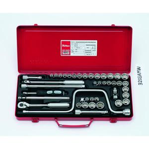 KOKEN - 3201AMW Jeu de douilles 3/8 ''dans un étui (42 pièces) -EAN 4991644213566 DOUILLES À MAIN 3/8" - Product Image 1