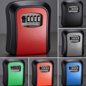 Casier métallique avec serrure à <span class=keywords><strong>code</strong></span> et serrure à mortaise sans clé, coffre-fort de sécurité extérieur, boîte à clés pour la maison/la construction, boîte à mot de passe - Product Image 1