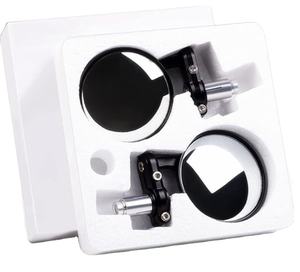 Espejos Retrovisores Universales para Motocicleta, Redondos de 3 Pulgadas, Negros, Convexos, para Extremos de Manillar, de 7/8 Pulgadas - Product Image 4