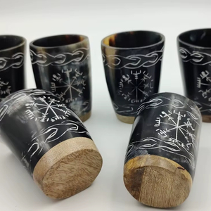Natural Viking <b>Drinking</b> <b>Horn</b> with <b>Horn</b> Stand Rough Eco-Friendly Religious by Crafts Galore at Lowest Price for Wholesale - Product Image 1