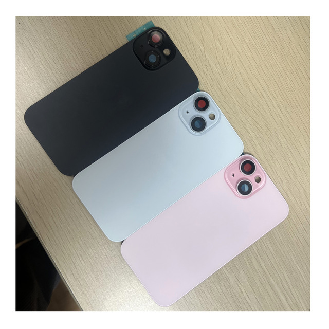 Top Quality Back Glass Replacement for iPhone 16 15 Pro Max 14 Back Panel with Frame Big Hole 13 12 X