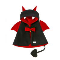 Costume de chat démoniaque pour Halloween, cape de vampire avec ailes de chauve-souris et nœud papillon pour petits chiens et chats, déguisement cosplay
