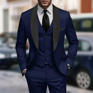 Nuevo Traje de 3 Piezas para <span class=keywords><strong>Hombre</strong></span> 2026, Corte Entallado, Blazer con Solapa, Chaleco y Pantalones, Traje Formal para Boda, Fiesta de Graduación, Esmoquin - Product Image 4
