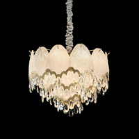 Lampe suspendue GRSD de luxe en cristal multicouche doré pour salon et salle à manger