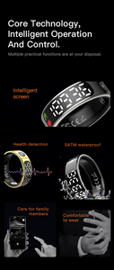 Bague connectée T9 avec écran pour la santé et le suivi d'activité des couples – Design élégant, surveillance avancée de la santé - Product Image 3