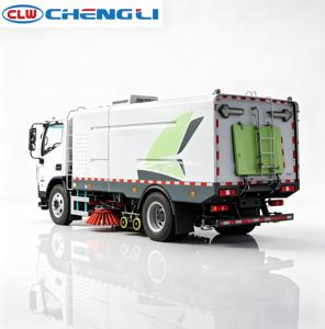 Camion balayeuse-laveuse routière 4x2 12 tonnes personnalisé avec fonction de lavage et de balayage intégrée pour un nettoyage de rue haute performance - Product Image 2