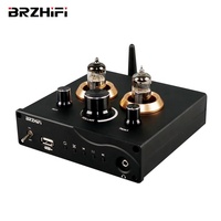 BRZHIFI 65U Tube Preamplifier BT5.0, Lossless Player Headphone APP penguat kendali jarak jauh dan Stereo HIFI Amp meja putar Digital