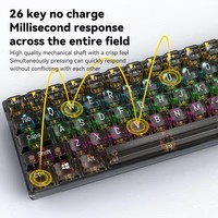 Clavier d'ordinateur filaire à rétroéclairage LED RGB USB Clavier mécanique de jeu transparent Gateron Marque Axis Taclados Keycap