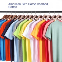 Camiseta de Hombre Blanca de Algodón Puro Estilo Vintage, Talla Americana, Corte Holgado, Manga Corta, para Verano, Talla Grande, Venta al Por Mayor