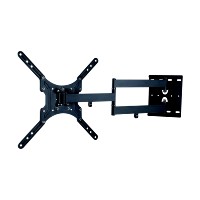 Support mural pour téléviseur DMP NPLB136M-SW Slim Full Motion, support articulé pour moniteur, 400 x 400 VESA, 23-55 pouces, noir