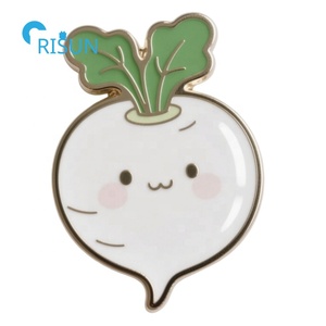 Personalizado Vegetarianismo Vegetal Blanco Rábano <span class=keywords><strong>Nabo</strong></span> Mooli Carota Zanahoria Pins de solapa Insignias Broches Personalizados Zanahoria Esmalte Pins - Product Image 6