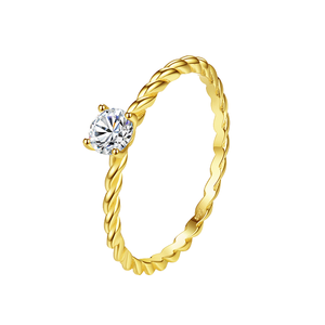 Fenny 925 SILIVER Waterproof Engagement Women's Eternity Band Stainless Steel <b>Ring</b> with Zirconia Trendy Wholesale Jewelry - Product Image 4