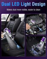 Aspirateur de voiture sans fil à moteur sans balais, filtre HEPA, 120W haute puissance, batterie 6000mAh, vidage de la poussière en un clic pour la maison