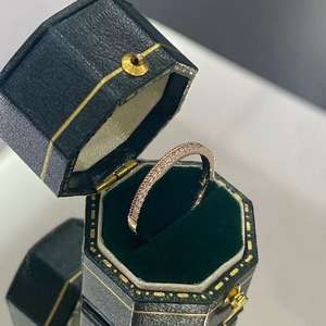 ランフィアジュエリーのエレガントなカスタムデザインエタニティダイヤモンドリング、高級レディースジュエリー、フルラボグロウンダイヤモンドリング、18Kソリッドゴールド - Product Image 6