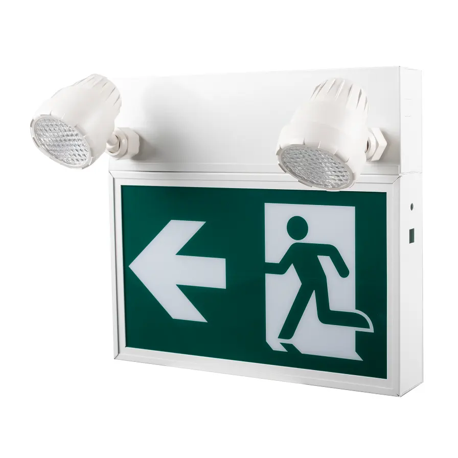 CR-7107 steel housing exit combo CSA certified running man emergency exit sign