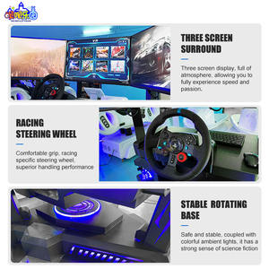 Eğlence Parkı 3 Ekranlı Yarış Simülatörü Döner Koltuklu Sürükleyici Araba Yarışı Oyun Deneyimi - Product Image 6