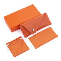 Ensemble étui à lunettes en cuir PU portable ensemble étui à lunettes de soleil souple et durable étui à lunettes avec logo personnalisé