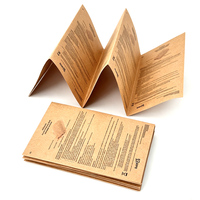 Brochure commerciale pliée en papier d'art et de luxe, imprimée offset, couleur personnalisée, format A4, finition brillante