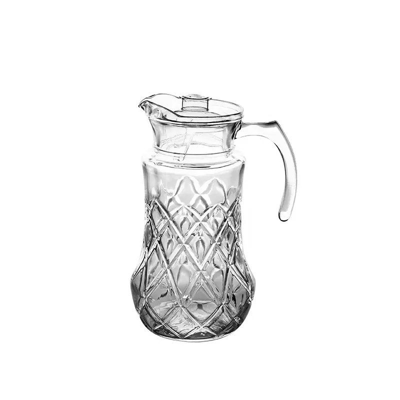 Glaswerk Livenza jarra para agua jarra de vidrio con tapa, volumen: 1,5  litros, tapa hermética, vidrio de borosilicato