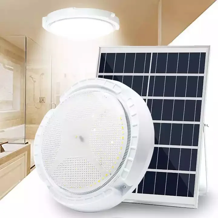 مصباح سقف LED يعمل بالطاقة الشمسية, مصباح سقيفة يعمل بالطاقة الشمسية للاستخدام الداخلي والمنزلي والخارجي بقوة 50 وات ، 100 وات ، 200 وات ، مع جهاز تحكم عن بعد