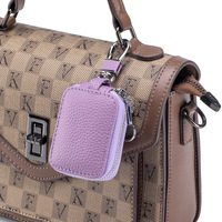 Étui pour AirPods en cuir véritable universel pour AirPods 3 Pro 2, housse de protection multifonctionnelle pour écouteurs, porte-clés, pochette