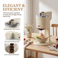 Machine à glace et yaourt compacte transfrontalière aux normes européennes, avec agitation automatique, pour desserts glacés DIY, modèle 0901