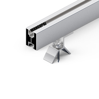 Système de fixation par rail pour panneaux solaires, kit de support PV pour toit, cour, abri de voiture, montage solaire BPIV