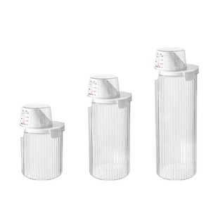 Food Storage <b>Container</b> Set Cylinder Clip-On Lid Measuring Cup For Grain Pasta Flour Rice Safe Food Grade 80-110 Char - Product Image 5