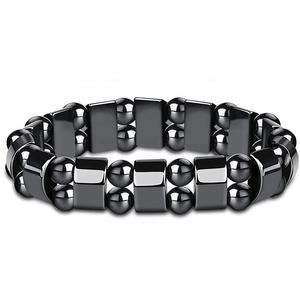 Pulsera de hematita negra al por mayor de CAMAZ, pulsera de Terahertz con piedras preciosas de cristal natural y cuentas de imán energético para hombre - Product Image 6