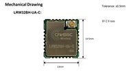 Modul Komunikasi Lora Ukuran Kecil Cansec LRW32BH-HA/UA-C STM32WLE Rentang Frekuensi Lora 868Mhz / 915Mhz Modul Transmisi