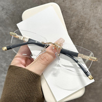 Gafas Personalizadas Unisex con Bloqueo de Luz Azul, Anti-Fatiga Ocular, Diseño Cuadrado sin Montura, Ligeras, Protección UV400