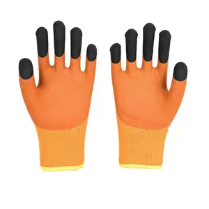 Doigt renforcé 13g Polyester 3/4 Latex enduit gant de protection des mains à usage général