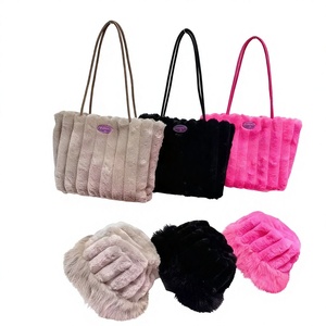 Nuova Borsa Tote Donna Grande e Versatile 2026 HK Cross-Border Autunno Inverno <span class=keywords><strong>con</strong></span> Cerniera, in Peluche, alla Moda ed Elegante, da Spalla <span class=keywords><strong>o</strong></span> a Mano - Product Image 1