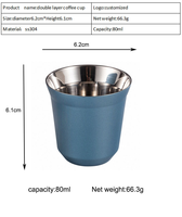 Gobelet isotherme Mate Cup sans BPA, 5 oz, double paroi, en acier inoxydable, écologique, pour le bureau, thermos pour femmes, maintien au chaud pendant 6 heures