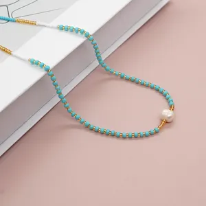 Go2boho, nuevo en perlas naturales de agua dulce, collares de amistad con cuentas de semillas mixtas para mujeres, joyería minimalista, regalo de diseño de moda