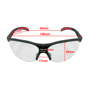 Lunettes de sécurité CE EN166 avec coussinet nasal PVC souple, barre de sourcils TPR et lentilles PC résistantes aux impacts - Product Image 5