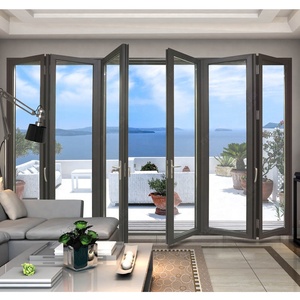 <span class=keywords><strong>Porte</strong></span> patio <span class=keywords><strong>pliante</strong></span> WANJIA haut de gamme en aluminium à rupture de pont thermique, double vitrage, pour extérieur - Product Image 5