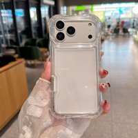 Coque de téléphone transparente anti-rayures, mignonne et antichoc avec protection d'appareil photo pour iPhone 17 Air 16 15 14 13 12 11 Pro Max