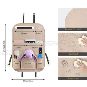 Car Foldable Backseat Organizer <b>Tablet</b> <b>Holder</b> Storage Pocket Cover Multi-functional Car Seat Back Protectors for Trip Kid Travel - Product Image 5