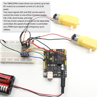 Módulo Controlador de Motor TB6612FNG de Keyestudio para Programación STEM, Compatible con Arduino y Microbit