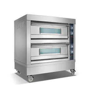 OEM Stainless steel Food baking equipment 4 trays electric sinmag deck bread baking oven