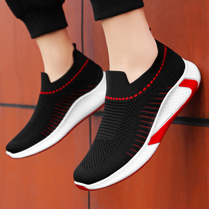 Zapatillas de Tenis Negras de Malla Transpirable, con Punta Redonda, Entresuela de EVA y Suela de Goma, para Todas las Temporadas - Product Image 3