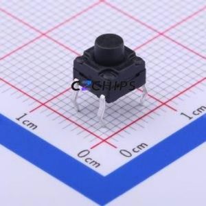 TC-FS66D-C-E Tactile Switch Through hole Component (THT)-4P,6x6mm Switch Single Pole Single Throw Round Button 2.6N Through Hole - Product Image 1