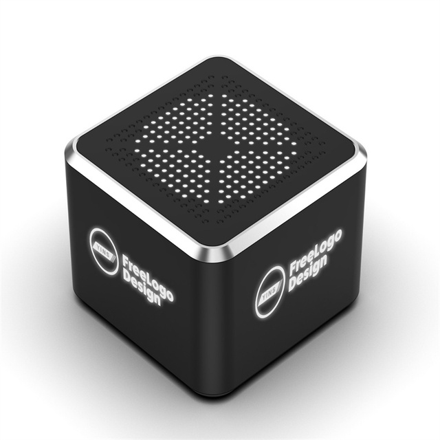 Wholesale Price Promotional Business Gifts Portable Speakers with Customized LED Flashing Logo