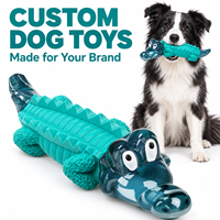 Jouet à mâcher pour chien en nylon et caoutchouc durable ODM, en forme d'alligator, pour mâcheurs agressifs, gratte-plaque dentaire pour les races Husky