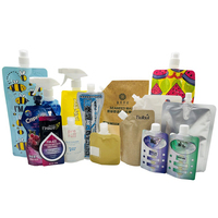 Recharge de buse personnalisée PCR PE recyclable écologique Pochette d'emballage de liquide avec bec verseur pour crème cosmétique soins de la peau